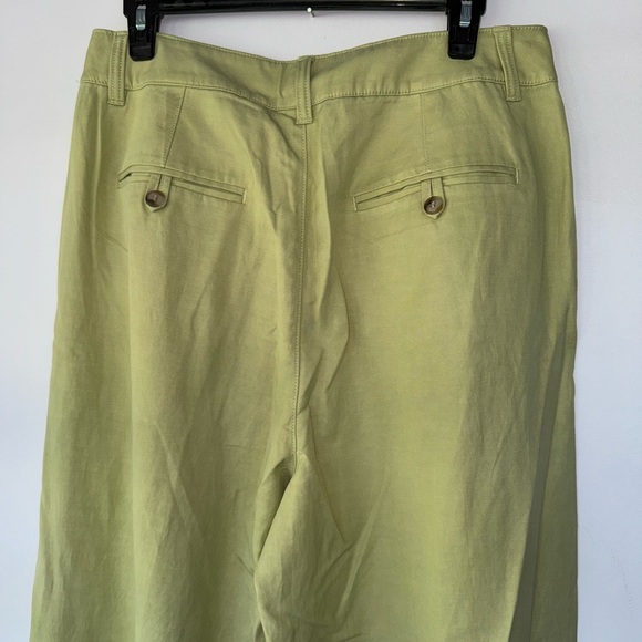 Madewell Tall Harlow Wide-Leg Pant NWT Pale Lemongrass Linen Lyocell Blend - Picture 11 of 12